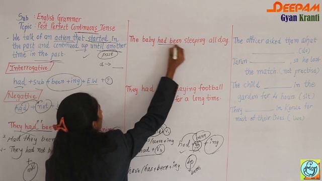 ENGLISH GRAMMAR : PAST PERFECT CONTINUOUS TENSE #YASHIKAPATEL #DEEPAM смотреть онлайн