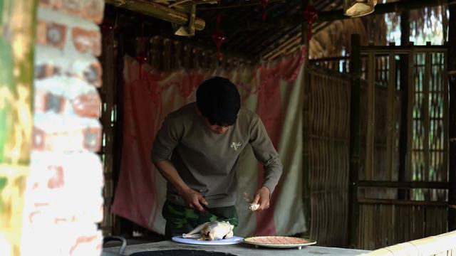 The Happily Pregnant Wife Of A Young Couple On A Small Mountain Farm Far From Civilization