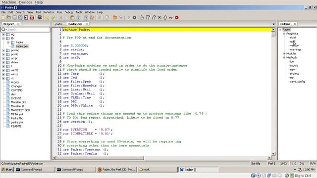 The View menu of Padre v0.84 смотреть онлайн