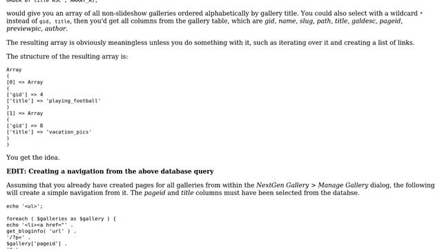 Wordpress: Using nextGen Gallery.. how can I call a list of all Gallery Names? (3 Solutions!!) смотреть онлайн
