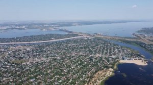 Над городским пляжем город Волжский, вид вокруг часть 2