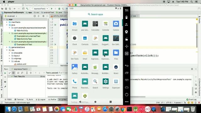 Espresso Testing ( Test Driven Development) Test UI on Emulator смотреть онлайн