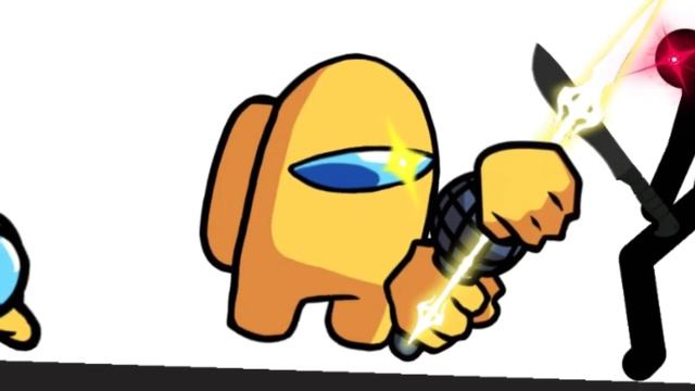 Первая анимация по амонг ас. Жёлтый против стикмэна предателя!