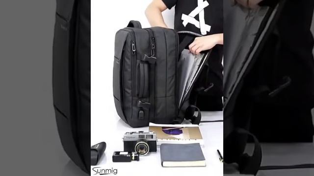 Laptop Backpack Business Bags Large Capacity Expandable with USB Charging Port 40100229 смотреть онлайн