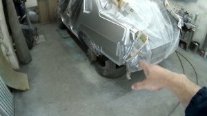 Ваз2115. Шпатлюем,грунтуем,красим задние крылья и пороги в снежку. Часть5