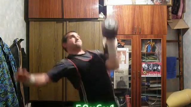 19.10.2011 Малая тренировка - швунг гантели 59х(3;6) 64х4-8. смотреть онлайн