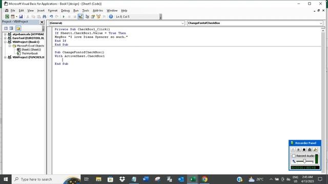 Change the font of checkbox (ActiveX) in Excel VBA смотреть онлайн