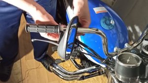 Мопед alpha rx, закрепляем пульты на руле.