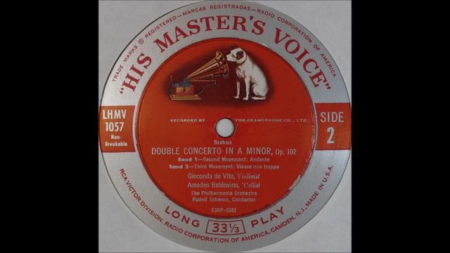 Brahms, Double Concerto , Gioconda De Vito , Amadeo Baldovino, 2,3mov смотреть онлайн