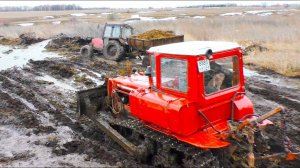 Работа трактористов в колхозе