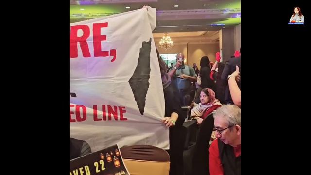 Houston Mayor Iftar Dinner turned into Palestine protest. смотреть онлайн