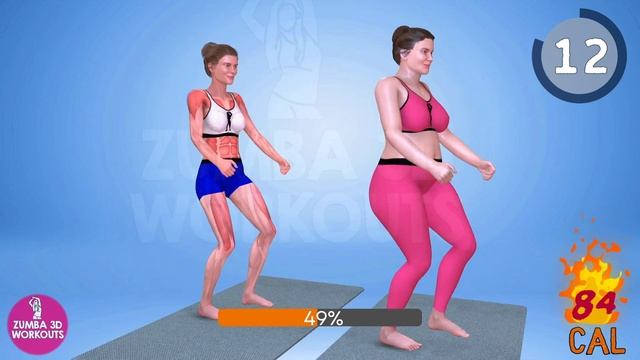 Zumba Dance Challenge | keep Up Fun Workout | Burn Calories and Have Fun with Zumba 3D Workouts смотреть онлайн