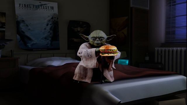 [ASMR] Yoda eats hamburger while my parents fight downstairs смотреть онлайн