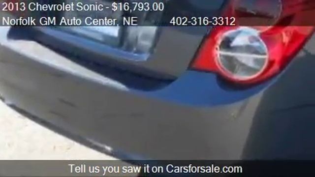 2013 Chevrolet Sonic LT - for sale in Norfolk, NE 68701 смотреть онлайн
