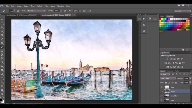 Hοw To Create a Watercolor painting Effect in Photoshop-Photoshop Video Tutorial смотреть онлайн