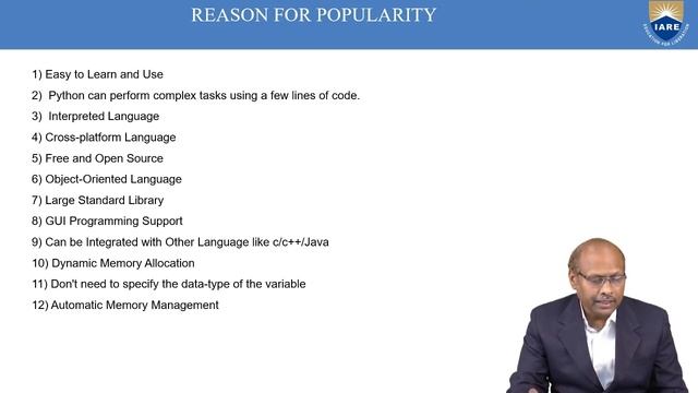 Introduction to Python Programming by Mr E Krishna Rao Patro Department of CSE | IARE смотреть онлайн