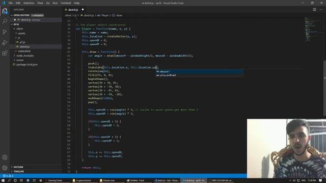 How to make an io game from A - Z ep10. (Javascript, P5js, Nodejs) (Vector Force Acceleration Speed смотреть онлайн