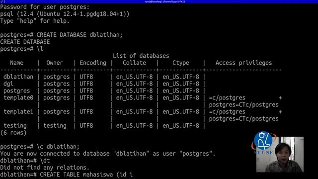 tutorial membuat database dan tabel postgresql di ubuntu смотреть онлайн