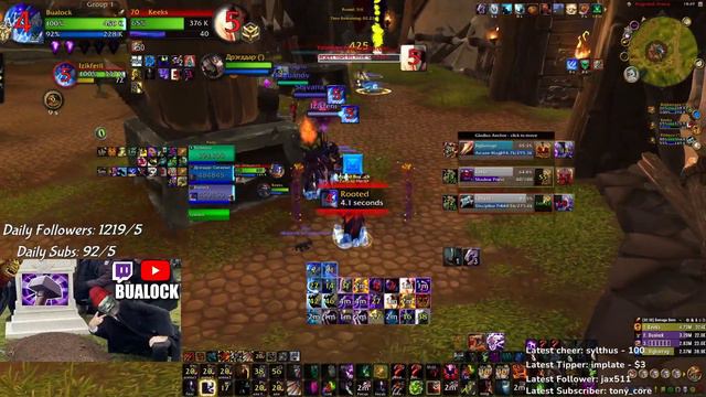3379 RATED SOLO SHUFFLES - DEMONOLOGY WARLOCK RANK 1 PUSH -  BUALOCK
