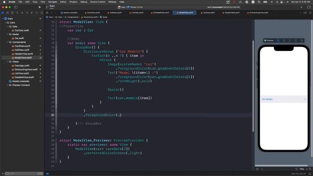 SwiftUI.5.8. Cars App - GroupBox & External Link смотреть онлайн