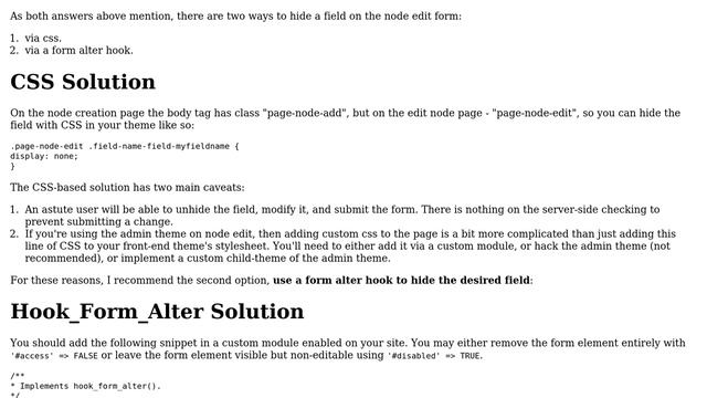 Drupal: hide a DIV on node edit form, but display on node creation (3 Solutions!!) смотреть онлайн
