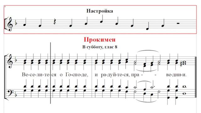 🎼 Прокимен в субботу, глас 8 (тенор) Веселитеся о Господе, и радуйтеся, праведнии