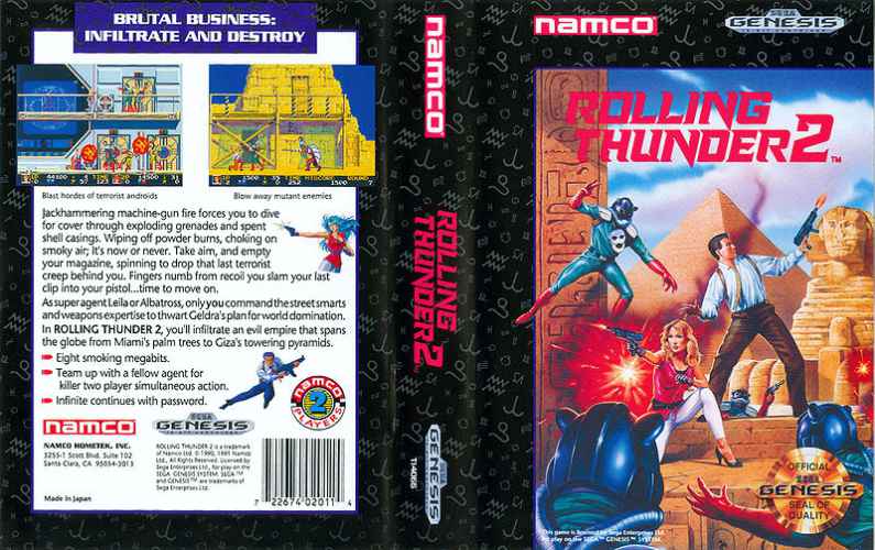 Sega Mega Drive 2 (Smd) 16-bit Rolling Thunder 2 Полное Прохождение