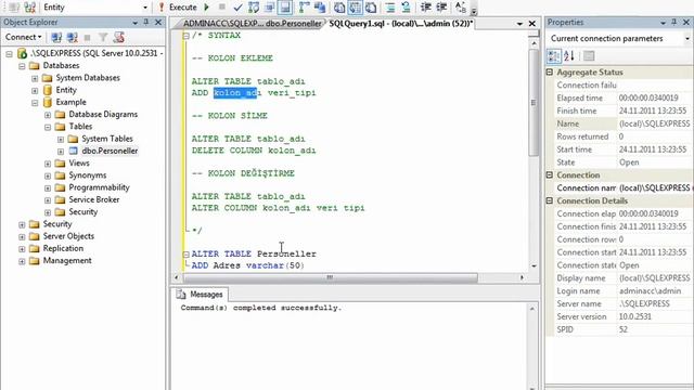 T-SQL VE SQL SERVER 2012 SQL ALTER TABLE смотреть онлайн