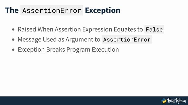 Starting With Python's assert Statement смотреть онлайн