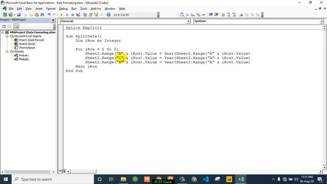 How To Extract Year Month Day from Date in Excel VBA смотреть онлайн