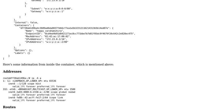 DevOps & SysAdmins: No IPv6 connectivity from docker container смотреть онлайн