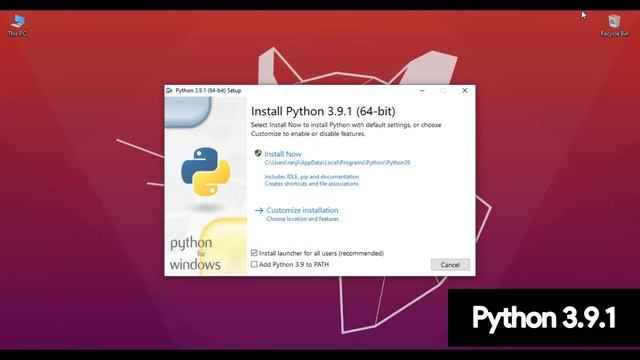 How to install python 3.9.1 on Windows 10 64/32 bit - Let's Code смотреть онлайн