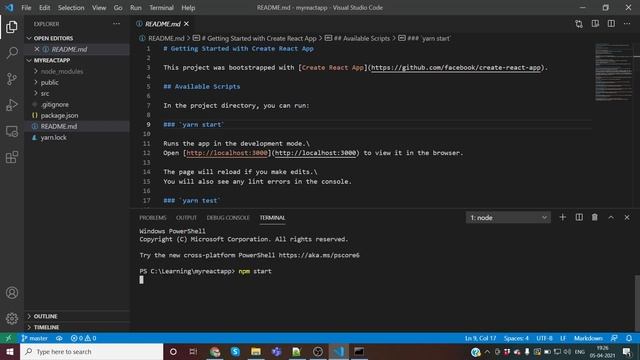 First React App using CRA(create-react-app) and first react component смотреть онлайн