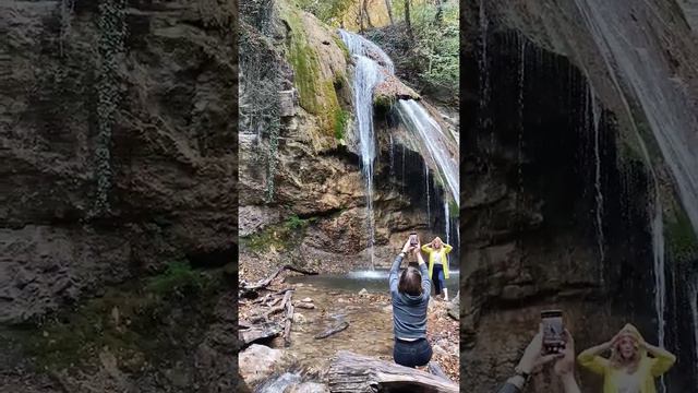 Водопад Джур-Джур, самый полноводный в Крыму. смотреть онлайн