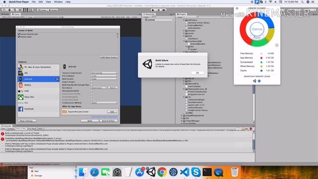 Unable to create new native thread (Unity Editor Build Error To Android APK) смотреть онлайн