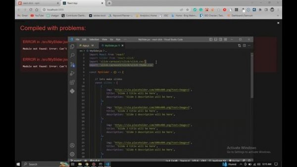 React Slick Tutorial | React Slick in React Js | React Slick Slider | Slick Slider React