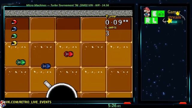 Micro Machines — Turbo Tournament ’96 (SMD) РЕЖИМ ИГРЫ - League - 14.52.Играет Gamer... смотреть онлайн