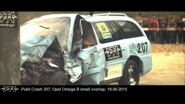 Crashtest Opel Omega B small overlap смотреть онлайн
