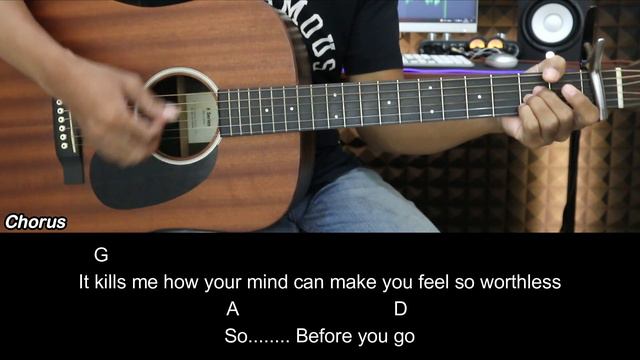 Before You Go - Lewis Capaldi | EASY Guitar Tutorial With Chords / Lyrics