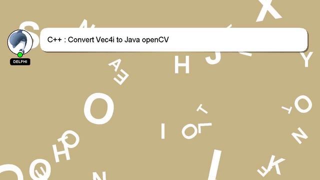 C++ : Convert Vec4i to Java openCV смотреть онлайн