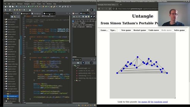 [TAS] SGT Untangle game in 0:09, NetworkX with Python (★☆☆) смотреть онлайн