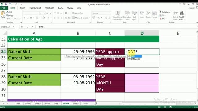 Excel formulas and Functions Series | Advance Date Formulas in Excel-Part 2 -हिन्दी में। смотреть онлайн
