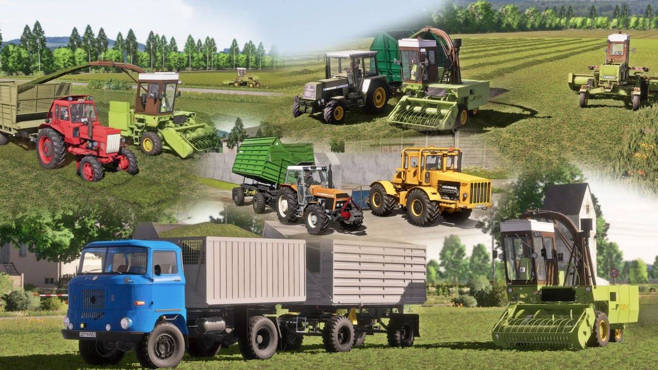 Farming Simulator 22 / Карта Bantikow / Заготовка кормов в ГДР Fortschritt, МТЗ, IFA, URSUS, Кировец смотреть онлайн
