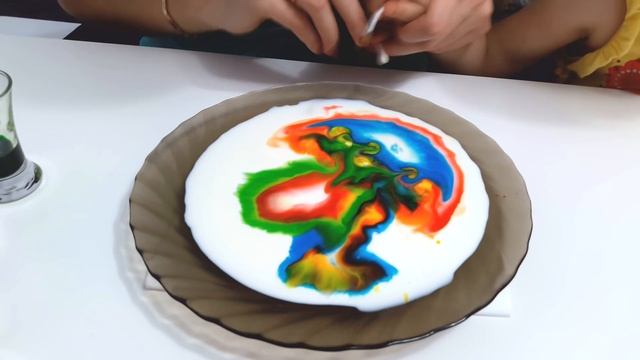 Рисунки на молоке. Аришка рисует красивые узоры на молоке смотреть онлайн