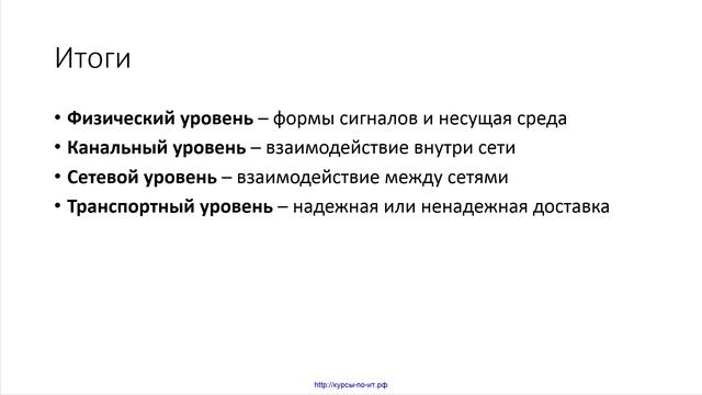 13 Суммарная информация по модели OSI смотреть онлайн