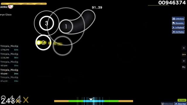 6* FC on Serye Glaza (Ирина Салтыкова - Серые Глаза) osu! смотреть онлайн