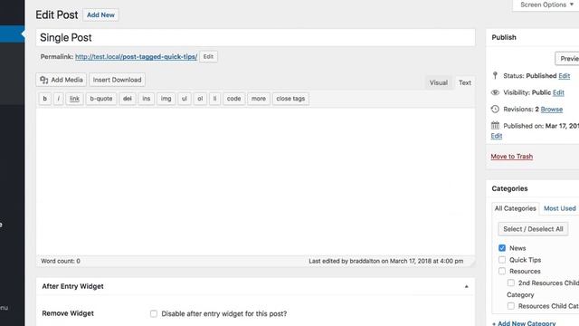 Checkbox To Remove The After Entry Widget From Specific Posts смотреть онлайн