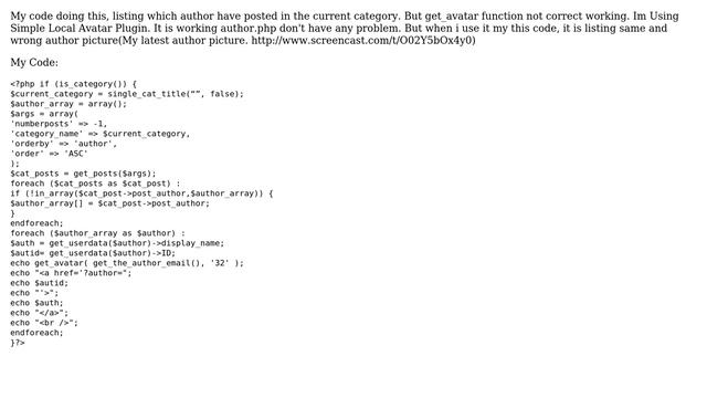 Wordpress: Wordpress get_avatar function not correct working смотреть онлайн