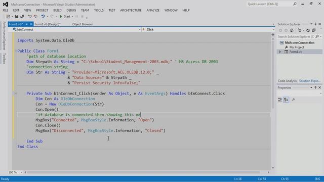 How to connect VB.Net and MS Access Database смотреть онлайн
