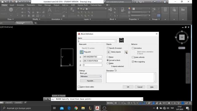 Autocad block , scale komutları ölçeklendirme ölçü bozmadan ölçeklendirme. смотреть онлайн
